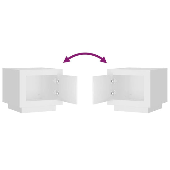 Salontafel 51x50x45 cm bewerkt hout wit MeubelReus