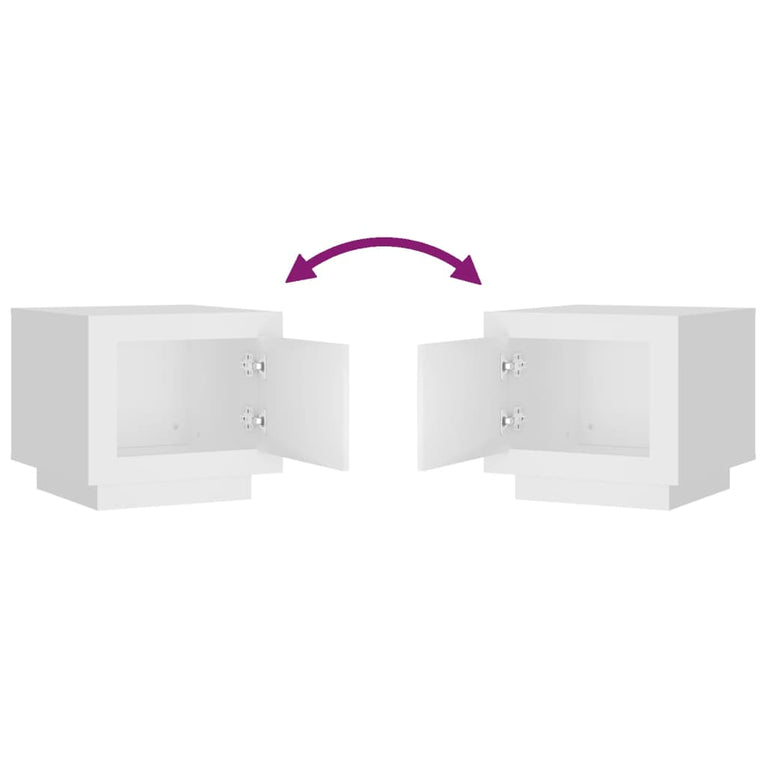 Salontafel 51x50x45 cm bewerkt hout wit MeubelReus