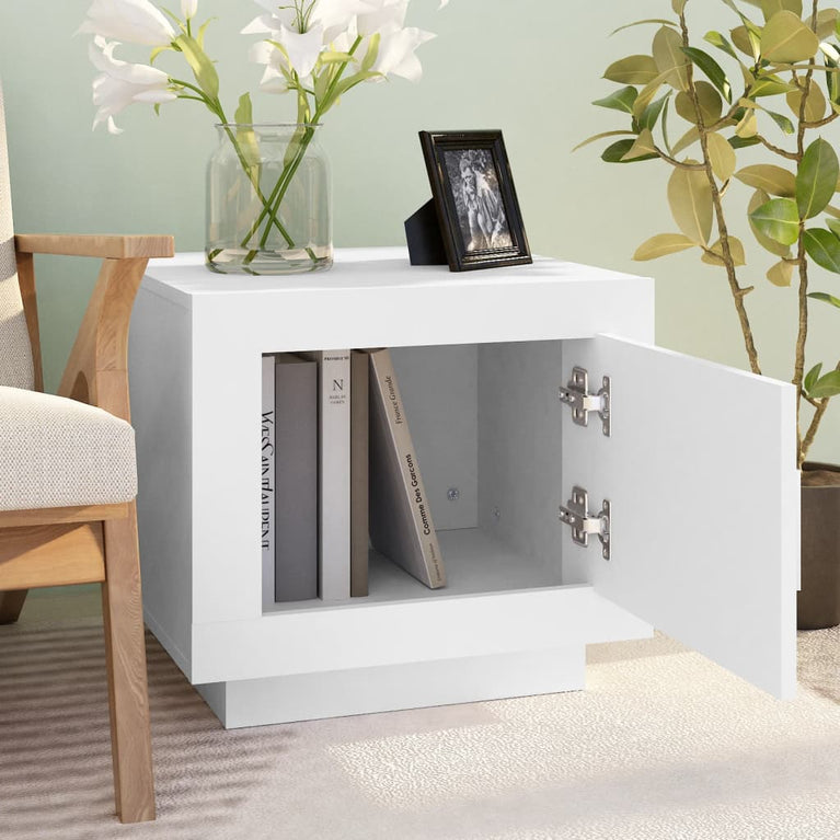 Salontafel 51x50x45 cm bewerkt hout wit MeubelReus