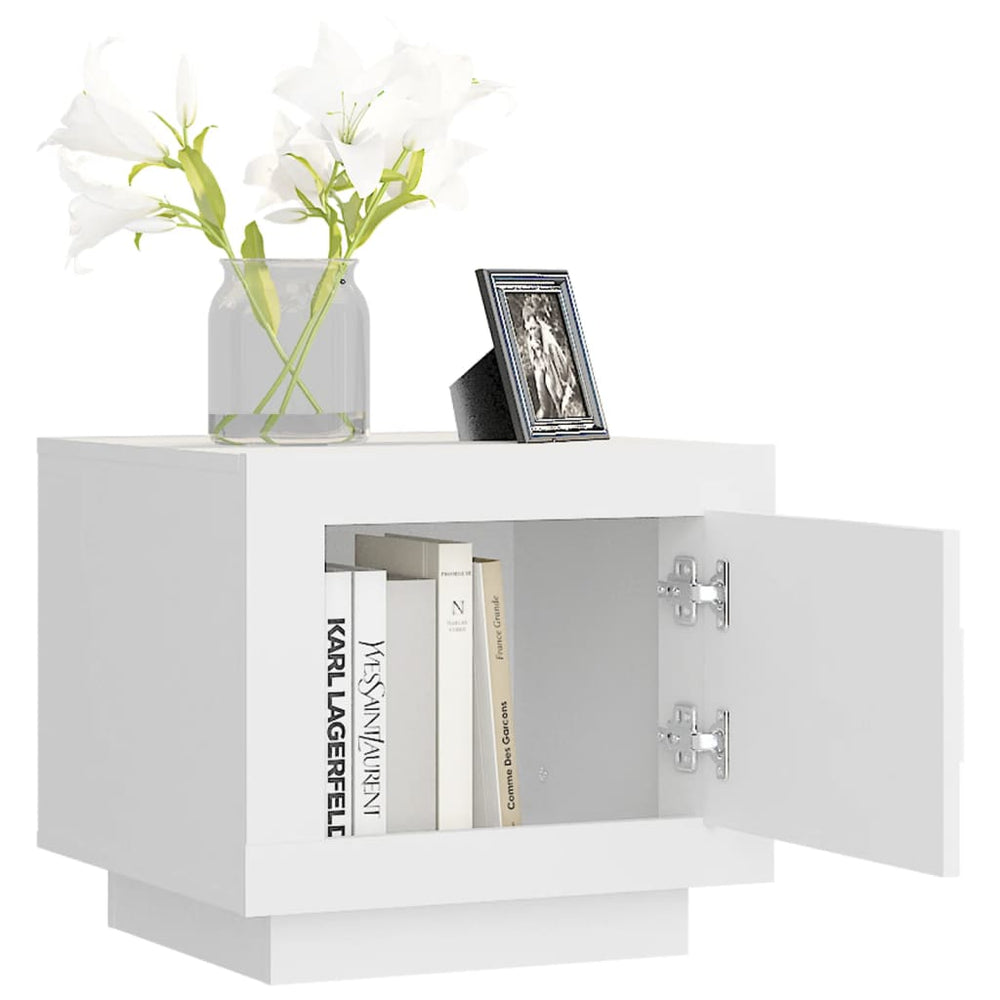 Salontafel 51x50x45 cm bewerkt hout wit MeubelReus