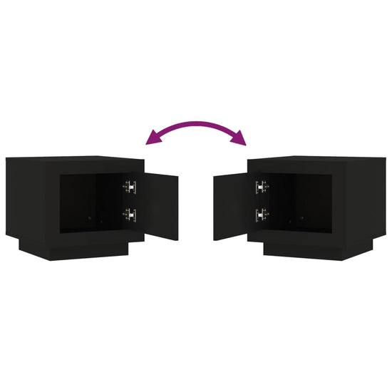 Salontafel 51x50x45 cm bewerkt hout zwart MeubelReus