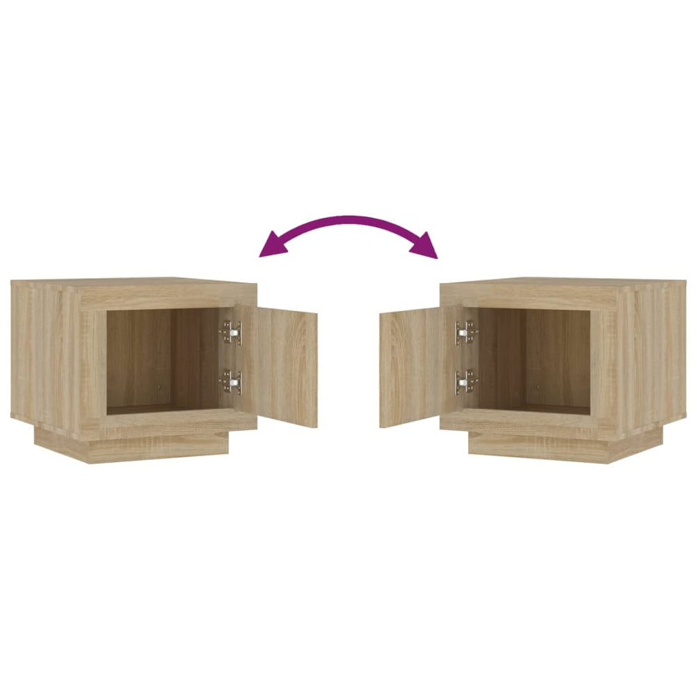 Salontafel 51x50x45 cm bewerkt hout sonoma eikenkleurig MeubelReus