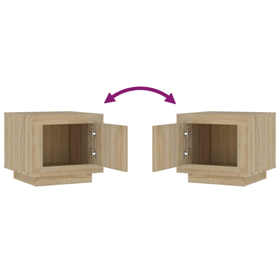 Salontafel 51x50x45 cm bewerkt hout sonoma eikenkleurig MeubelReus