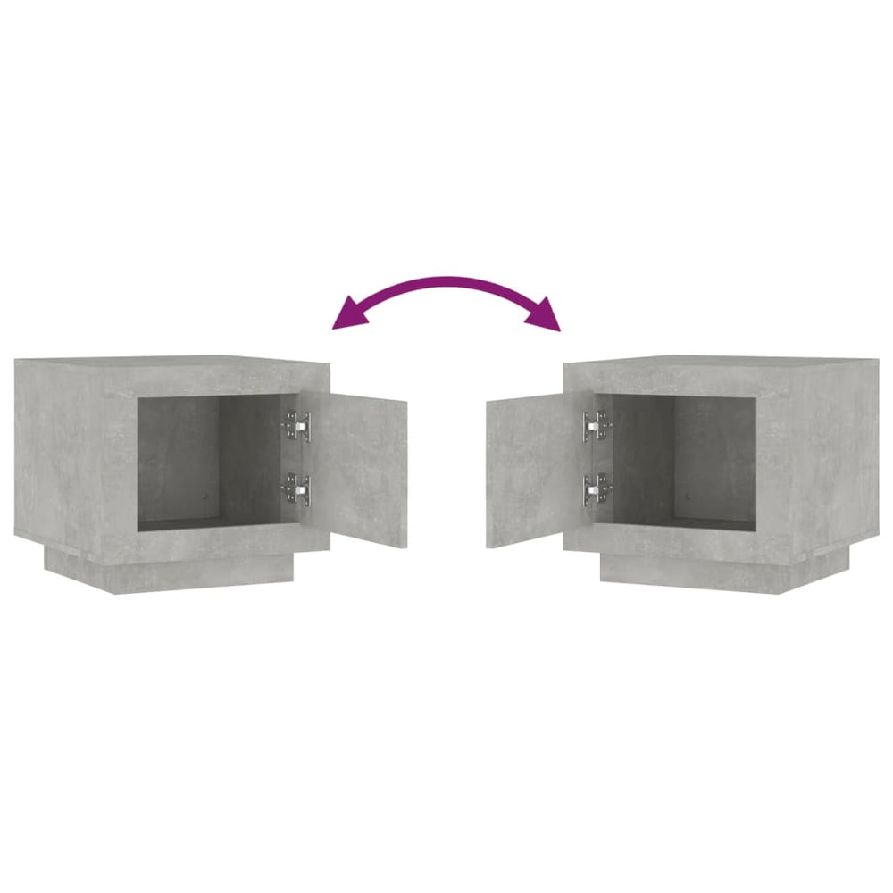 Salontafel 51x50x45 cm bewerkt hout betongrijs MeubelReus