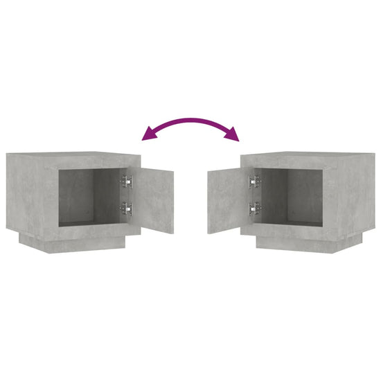 Salontafel 51x50x45 cm bewerkt hout betongrijs MeubelReus