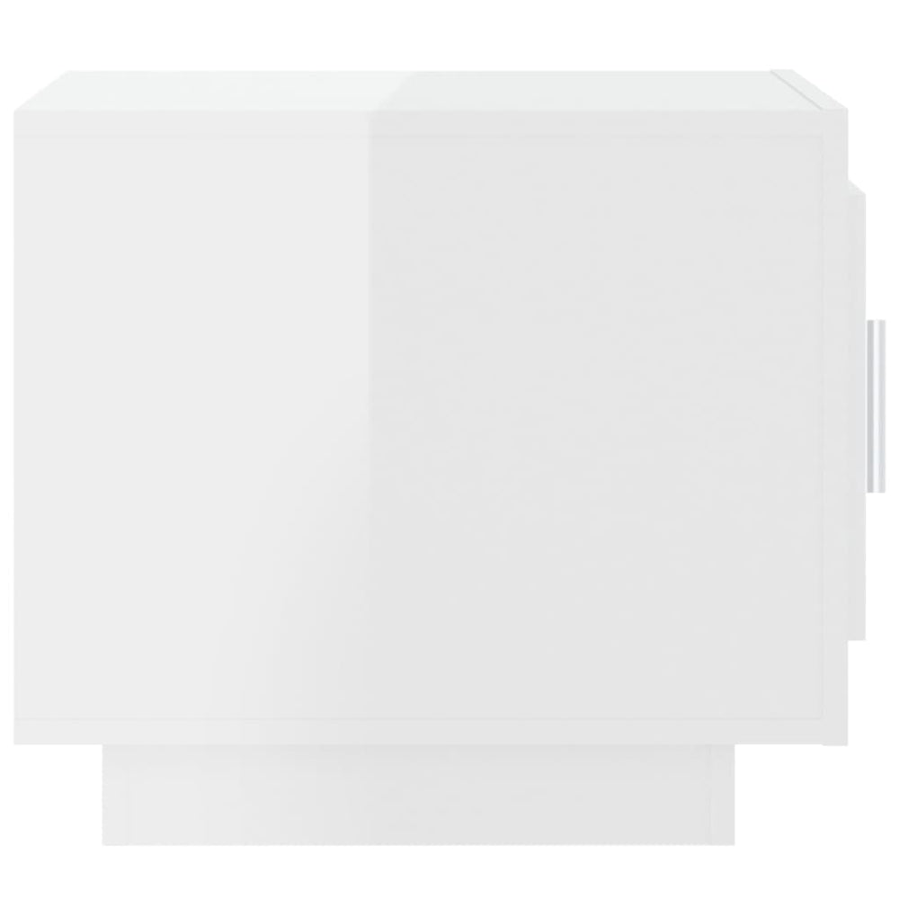 Salontafel 51x50x45 cm bewerkt hout hoogglans wit MeubelReus