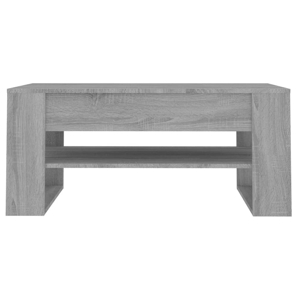 Salontafel 102x55x45 cm bewerkt hout grijs sonoma eikenkleurig MeubelReus