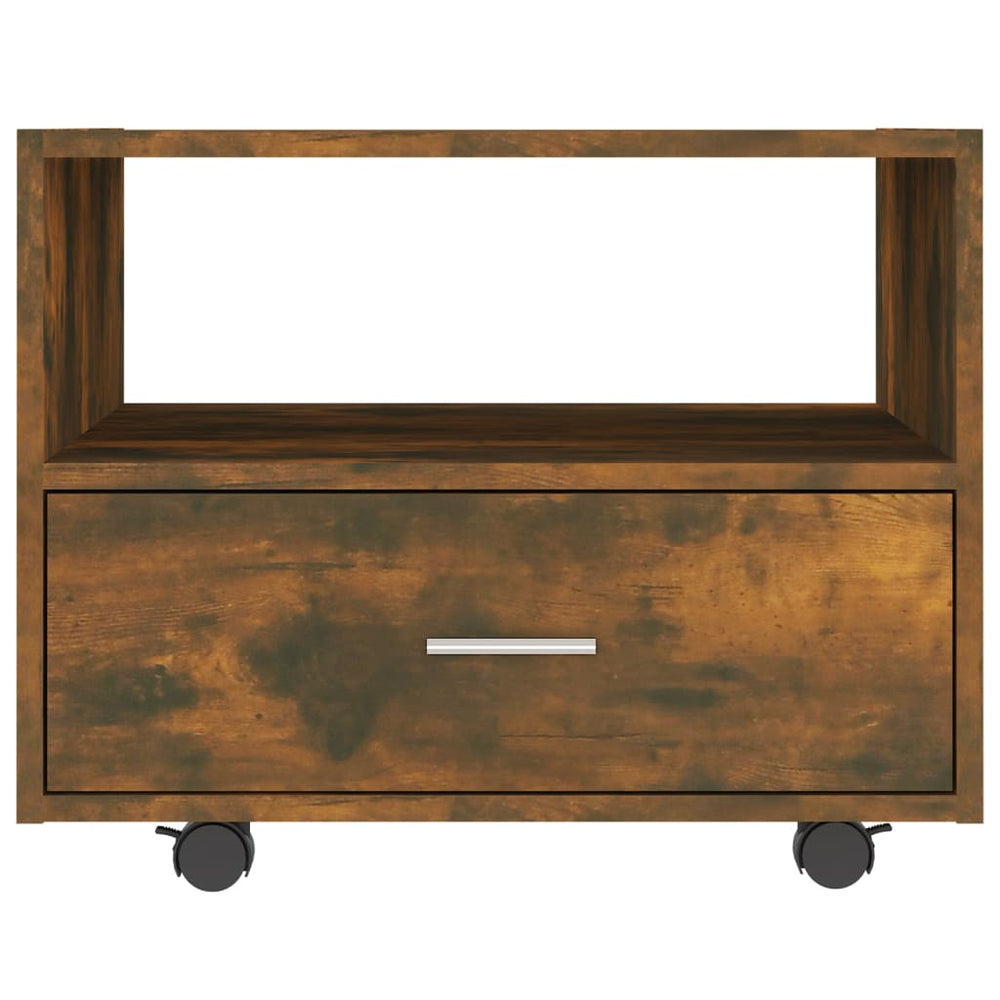 Salontafel 55x55x40 cm bewerkt hout gerookt eikenkleurig MeubelReus