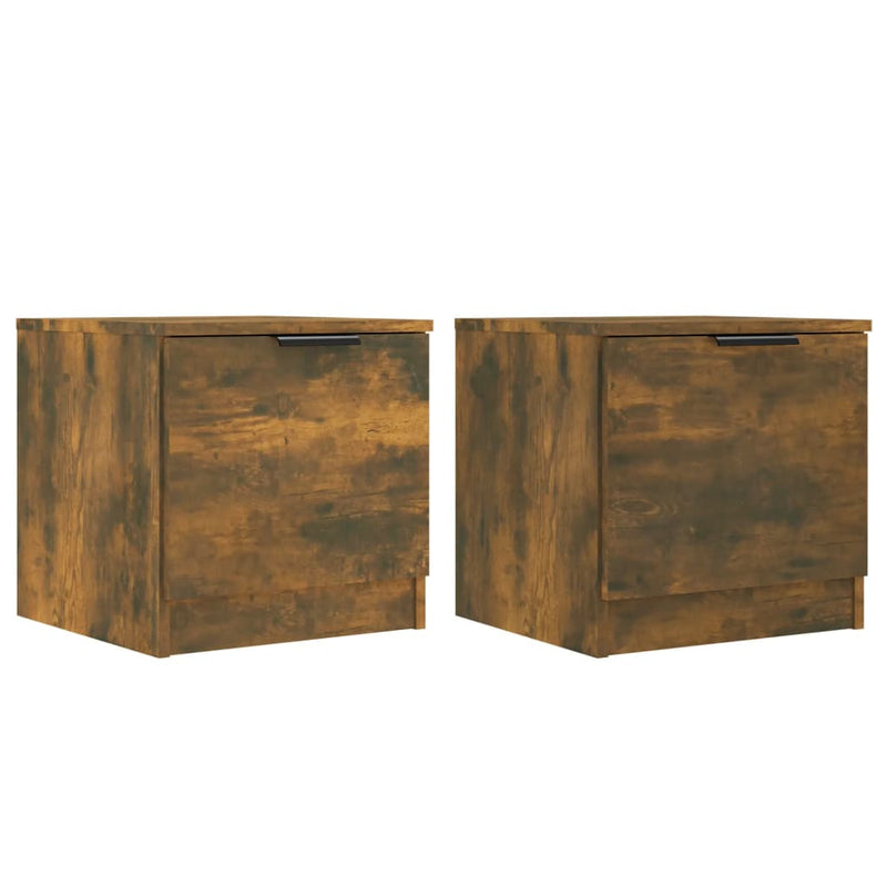 Nachtkastjes 2 st 40x39x40 cm gerookt eikenkleurig MeubelReus