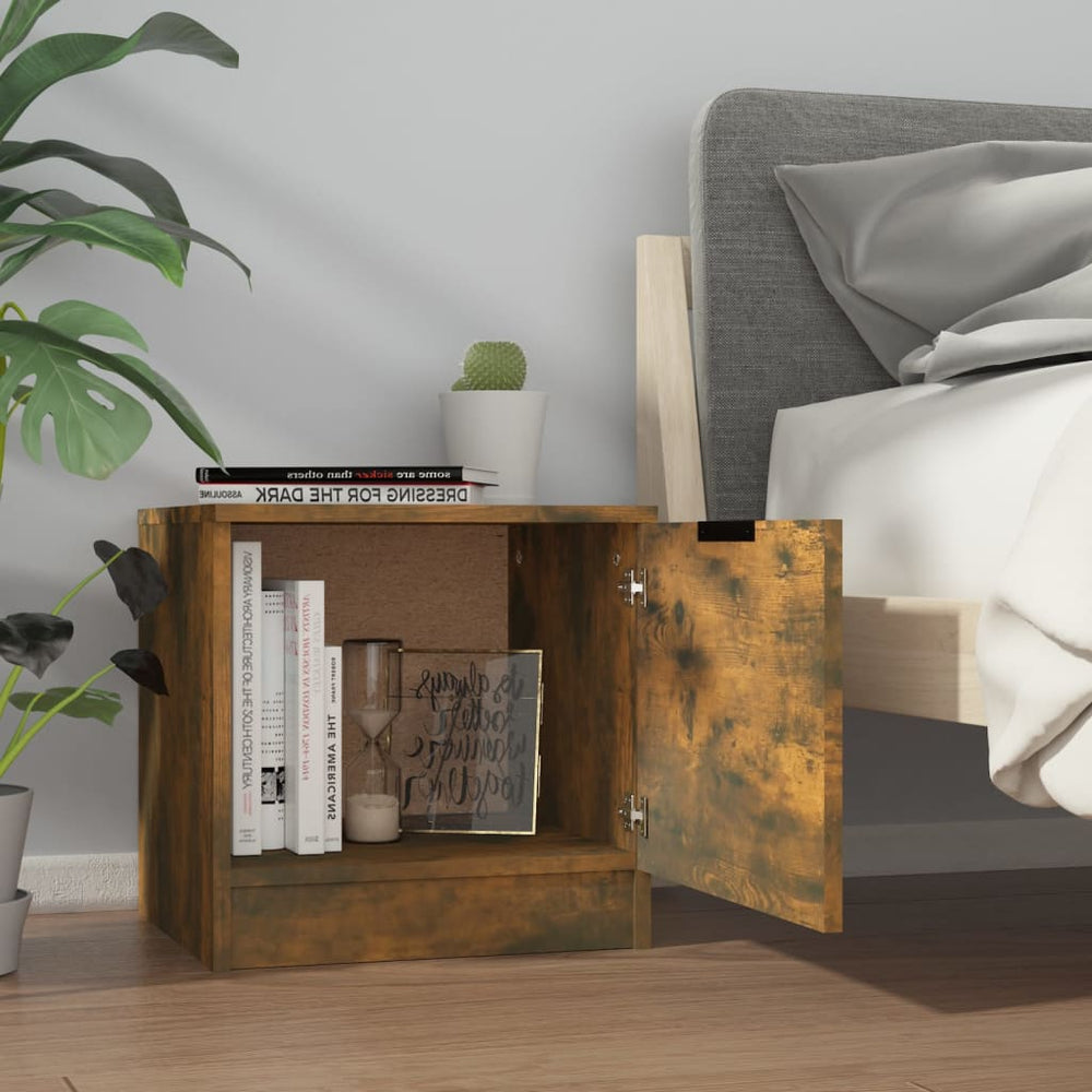 Nachtkastjes 2 st 40x39x40 cm gerookt eikenkleurig MeubelReus