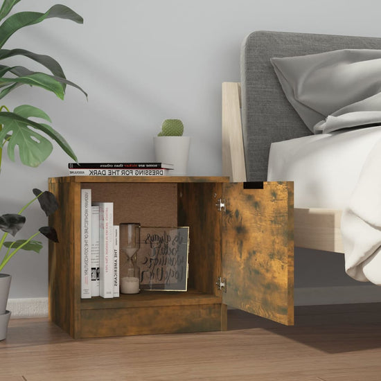 Nachtkastjes 2 st 40x39x40 cm gerookt eikenkleurig MeubelReus