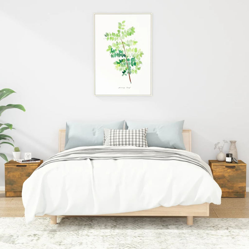 Nachtkastjes 2 st 40x39x40 cm gerookt eikenkleurig MeubelReus