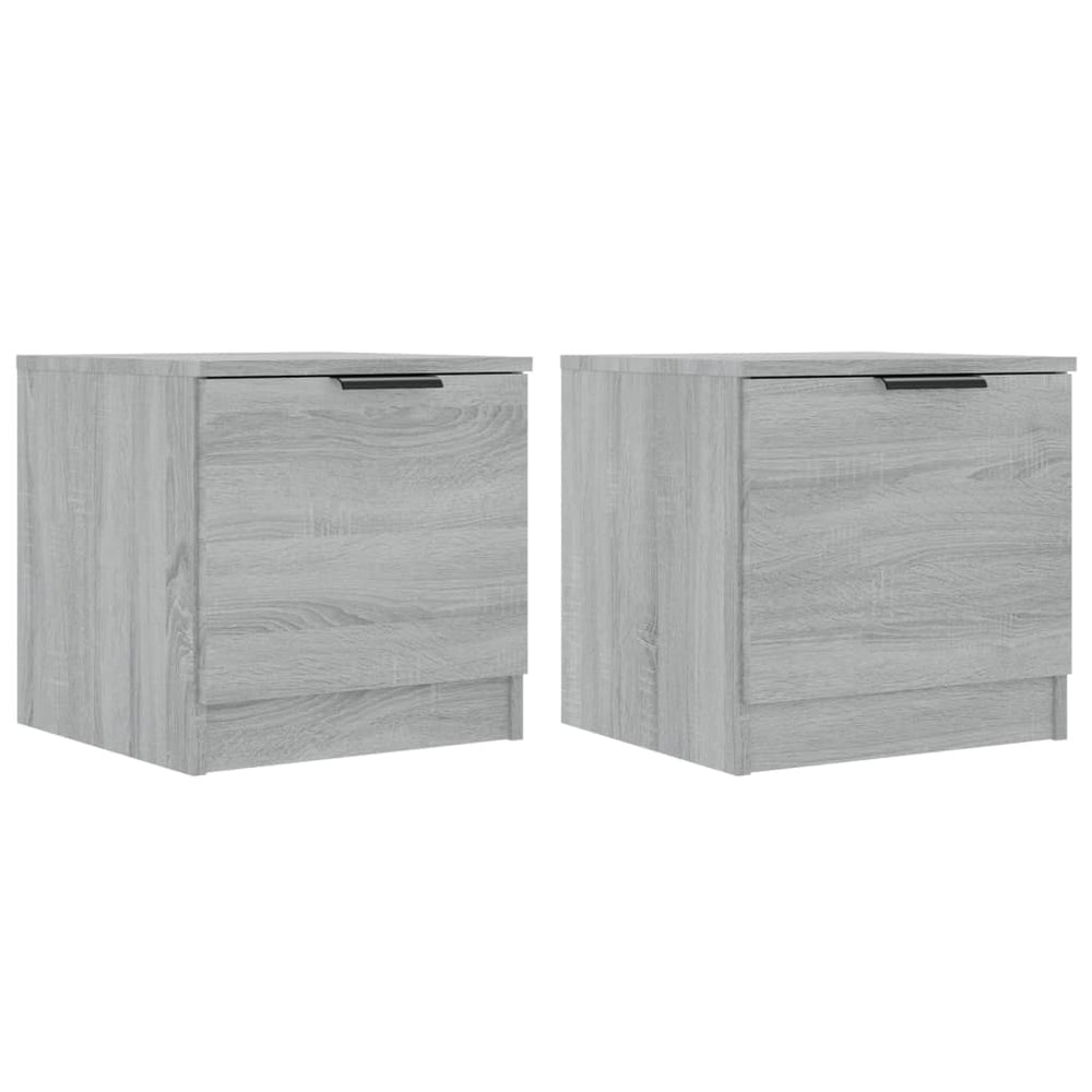 Nachtkastjes 2 st 40x39x40 cm grijs sonoma eikenkleurig MeubelReus