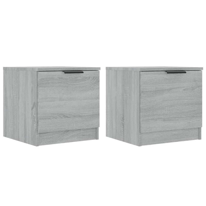 Nachtkastjes 2 st 40x39x40 cm grijs sonoma eikenkleurig MeubelReus