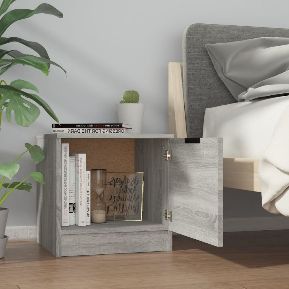 Nachtkastjes 2 st 40x39x40 cm grijs sonoma eikenkleurig MeubelReus