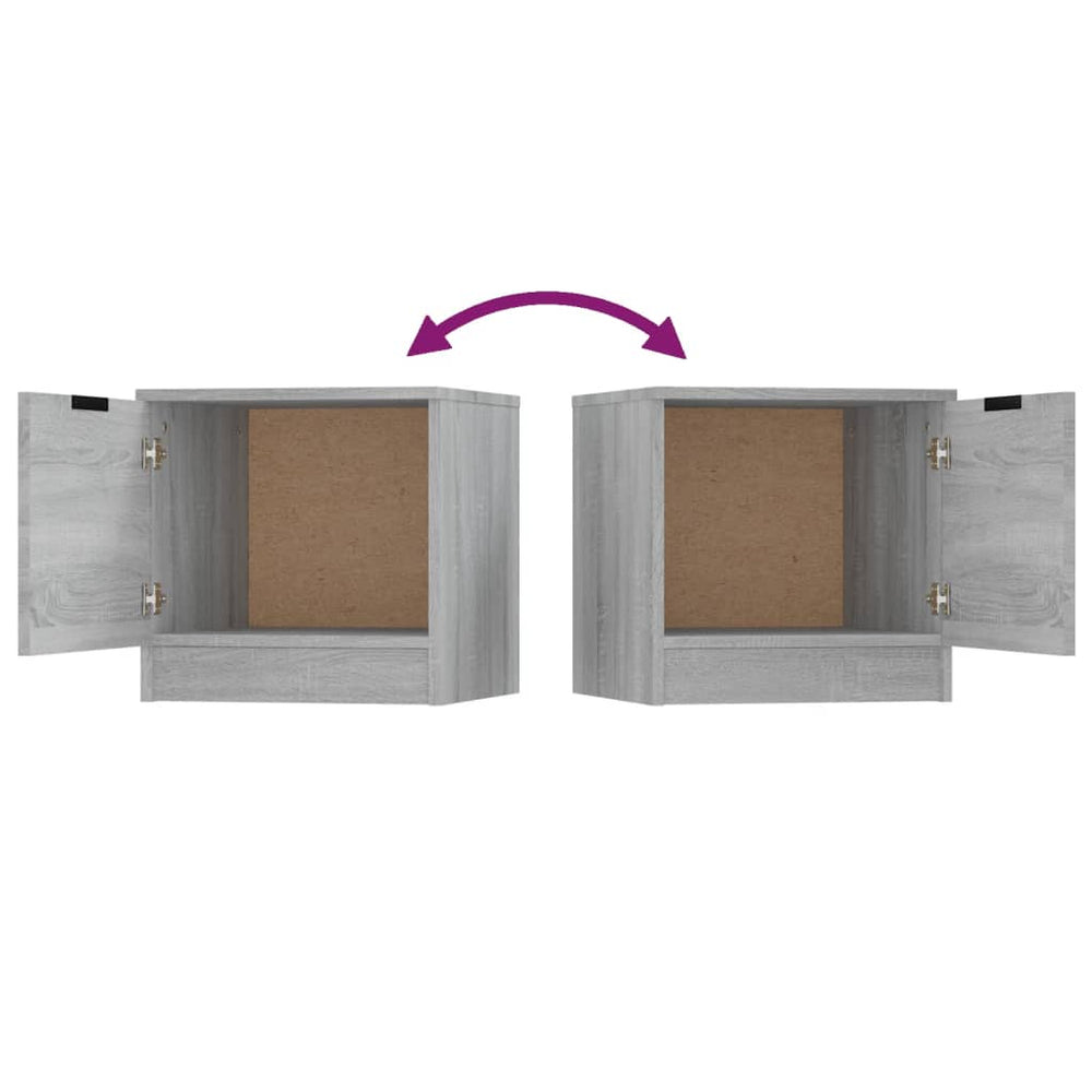 Nachtkastjes 2 st 40x39x40 cm grijs sonoma eikenkleurig MeubelReus