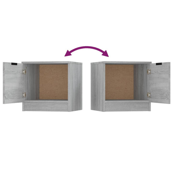 Nachtkastjes 2 st 40x39x40 cm grijs sonoma eikenkleurig MeubelReus