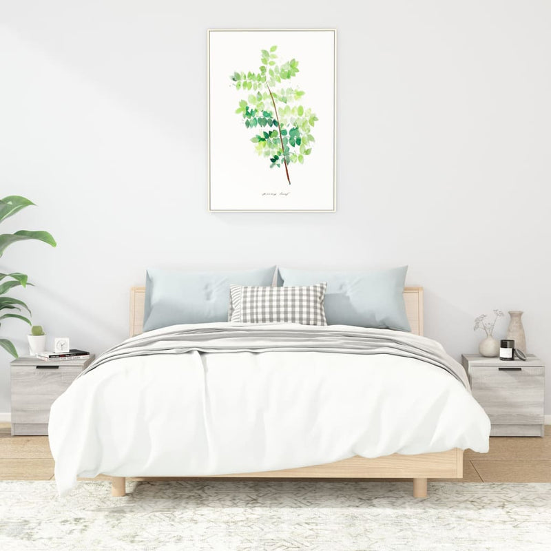 Nachtkastjes 2 st 40x39x40 cm grijs sonoma eikenkleurig MeubelReus