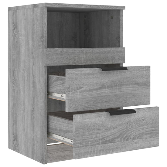 Nachtkastjes 2 st bewerkt hout grijs sonoma eikenkleurig MeubelReus