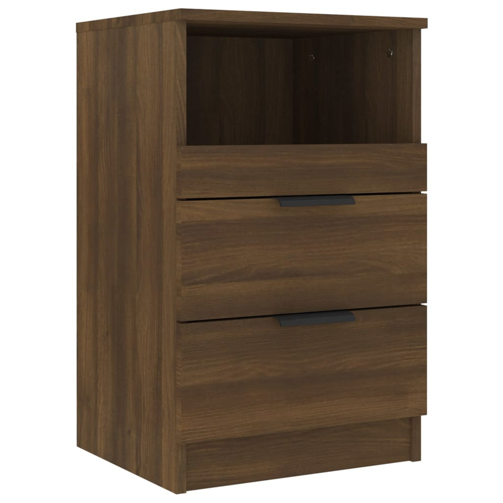 Nachtkastjes 2 st bewerkt hout bruineikenkleurig MeubelReus