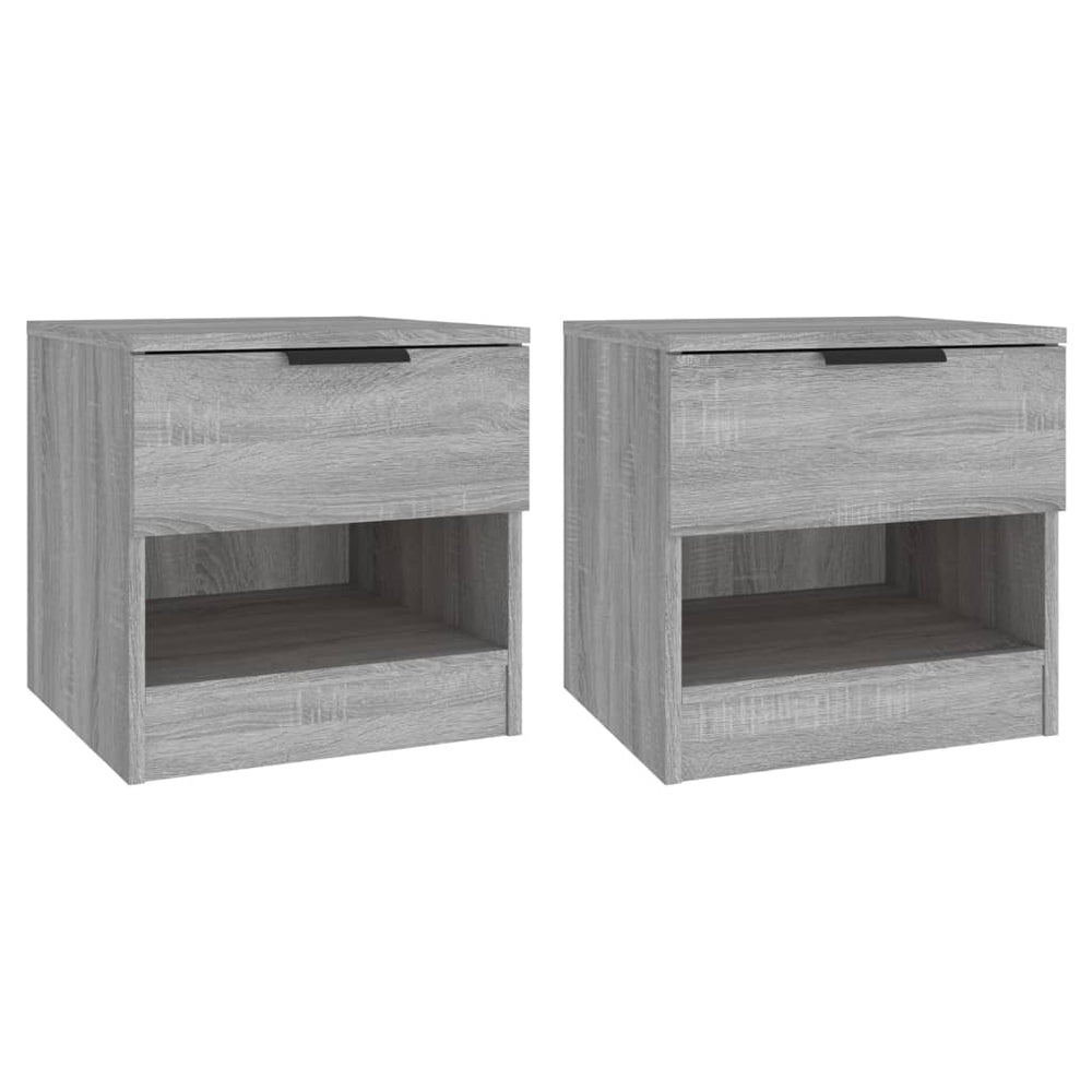 Nachtkastjes 2 st bewerkt hout grijs sonoma eikenkleurig MeubelReus