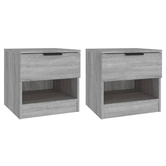 Nachtkastjes 2 st bewerkt hout grijs sonoma eikenkleurig MeubelReus