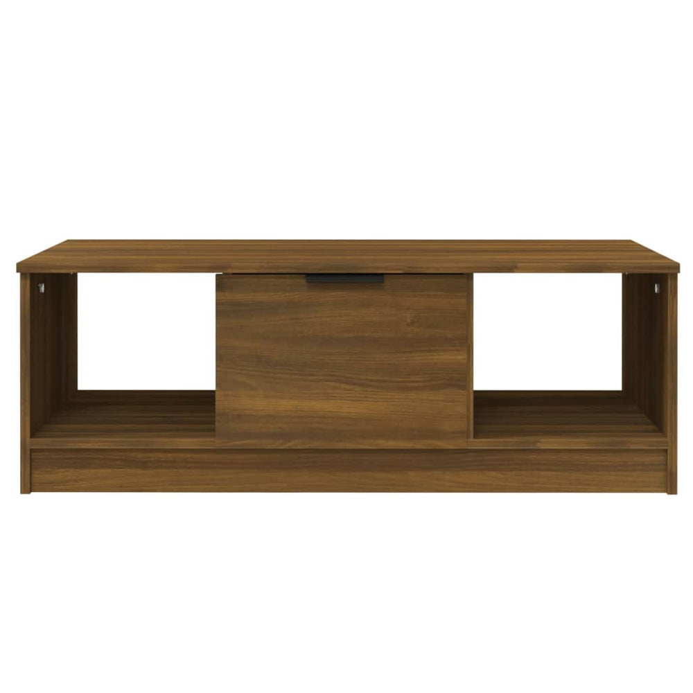 Salontafel 102x50x36 cm bewerkt hout bruin eikenkleur MeubelReus