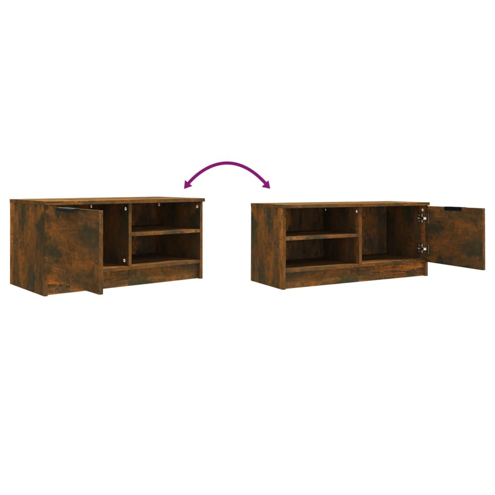 Tv-meubelen 2 st 80x35x36,5 cm bewerkt hout gerookt eikenkleur MeubelReus