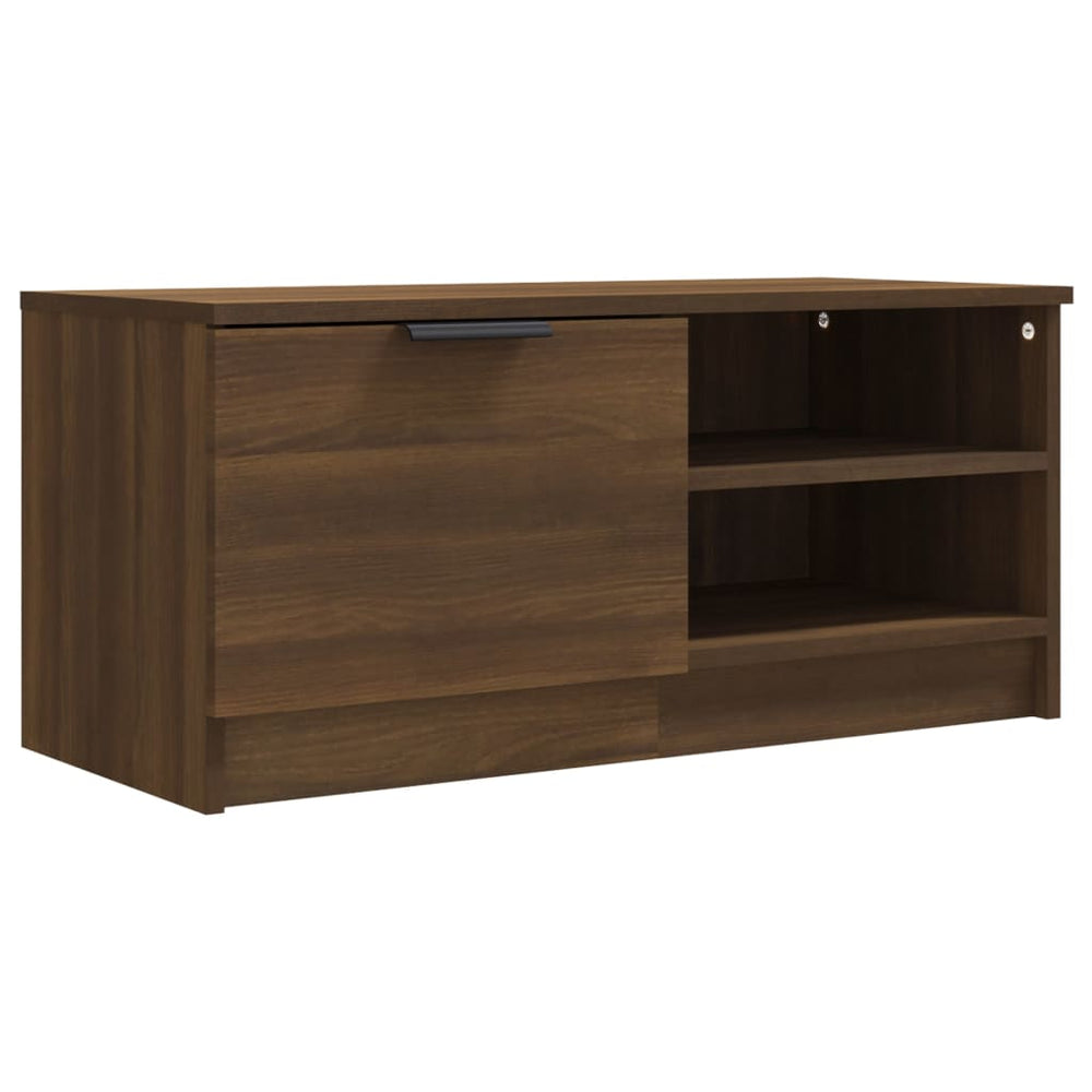 Tv-meubel 80x35x36,5 cm bewerkt hout bruineikenkleurig MeubelReus