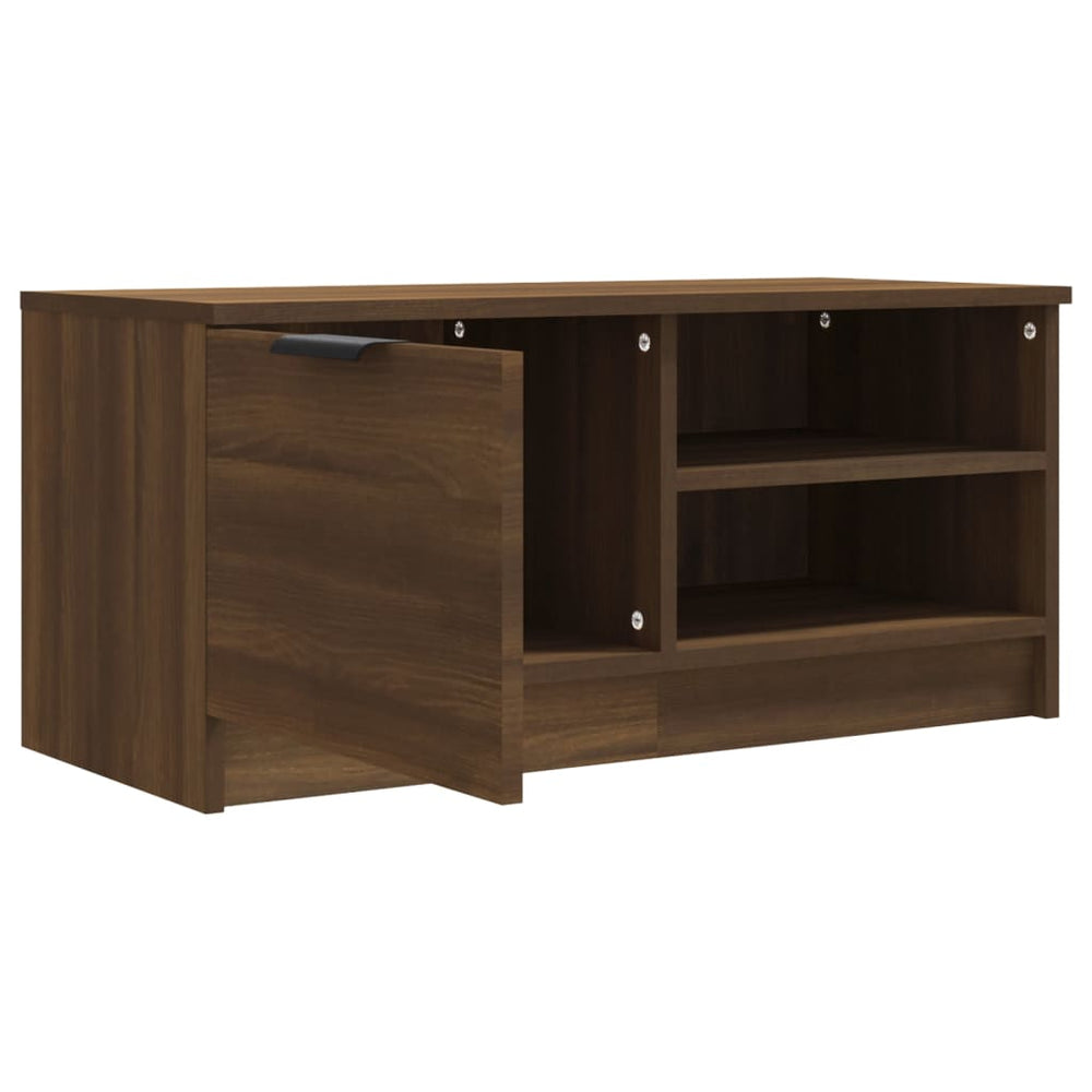 Tv-meubel 80x35x36,5 cm bewerkt hout bruineikenkleurig MeubelReus