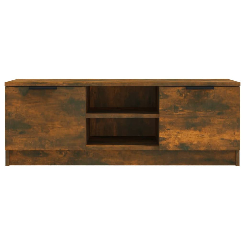 Tv-meubel 102x35x36,5 cm bewerkt hout gerookt eikenkleurig MeubelReus