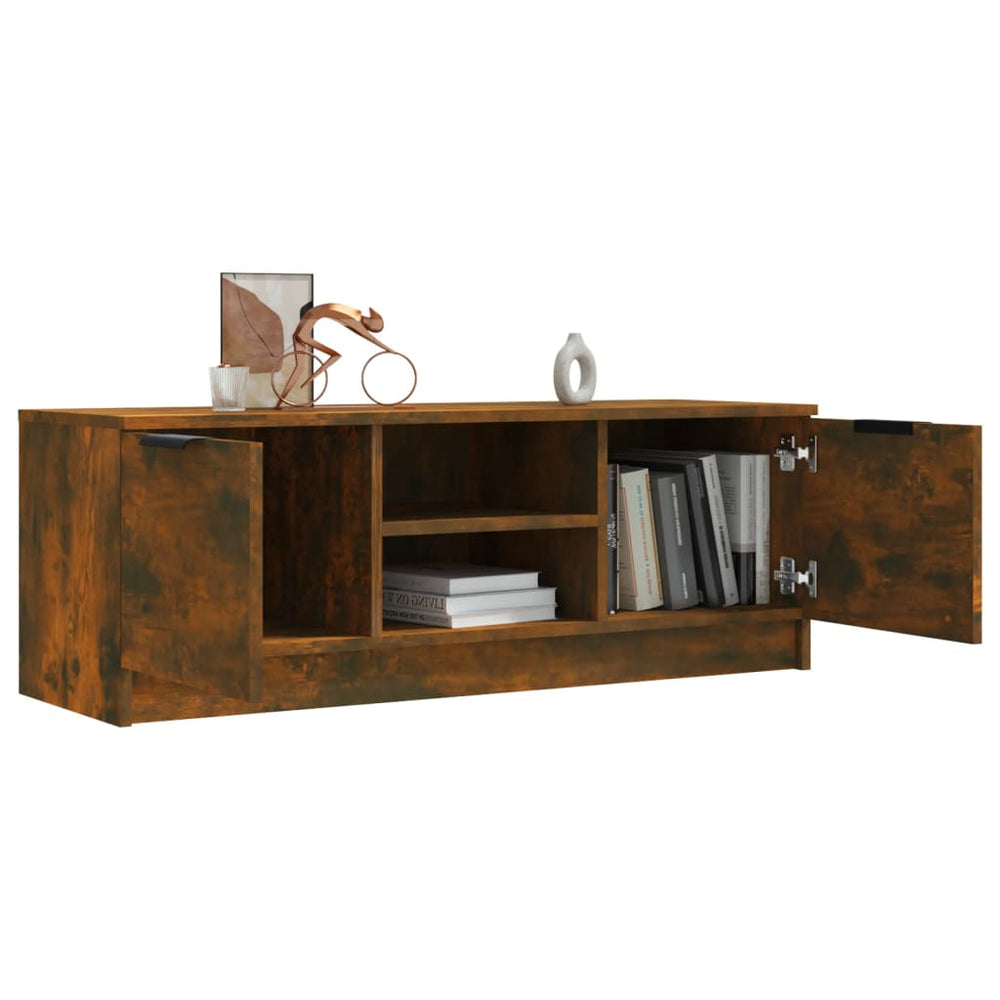 Tv-meubel 102x35x36,5 cm bewerkt hout gerookt eikenkleurig MeubelReus