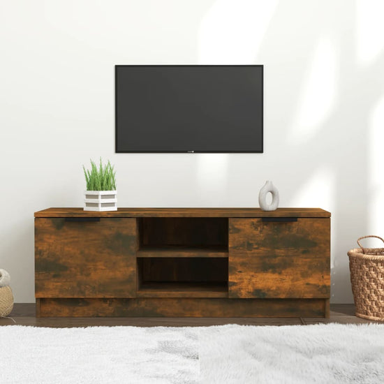 Tv-meubel 102x35x36,5 cm bewerkt hout gerookt eikenkleurig MeubelReus