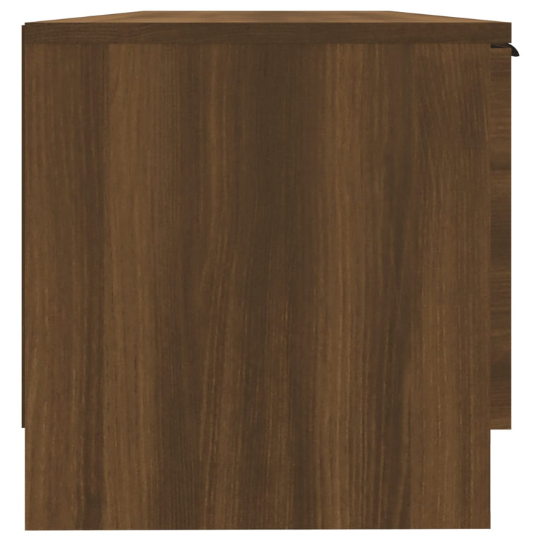 Tv-meubel 102x35x36,5 cm bewerkt hout bruin eikenkleur