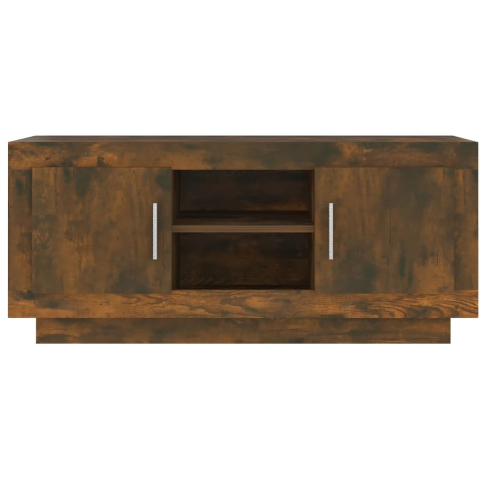 Tv-meubel 102x35x45 cm bewerkt hout gerookt eikenkleurig MeubelReus
