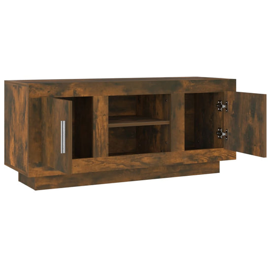 Tv-meubel 102x35x45 cm bewerkt hout gerookt eikenkleurig MeubelReus