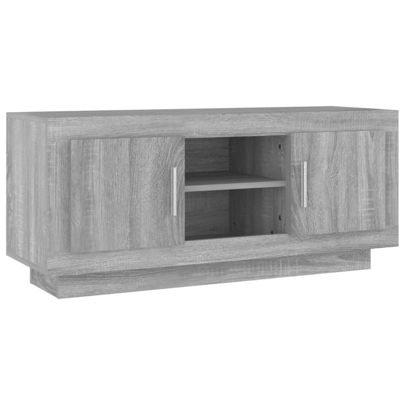 Tv-meubel 102x35x45 cm bewerkt hout grijs sonoma eikenkleurig MeubelReus