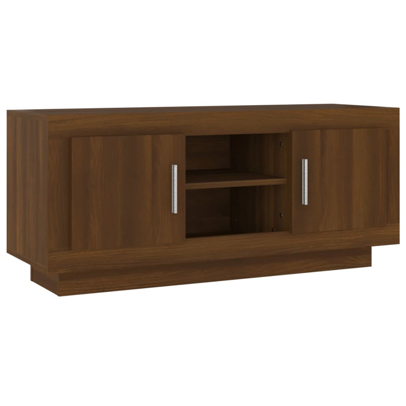 Tv-meubel 102x35x45 cm bewerkt hout bruin eikenkleur MeubelReus