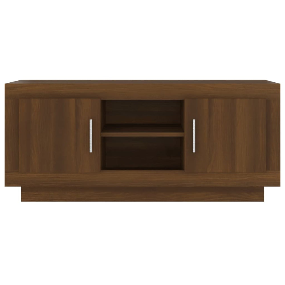 Tv-meubel 102x35x45 cm bewerkt hout bruin eikenkleur MeubelReus