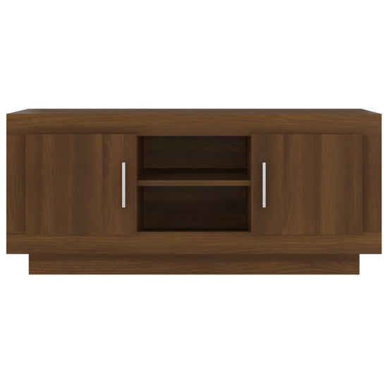 Tv-meubel 102x35x45 cm bewerkt hout bruin eikenkleur MeubelReus