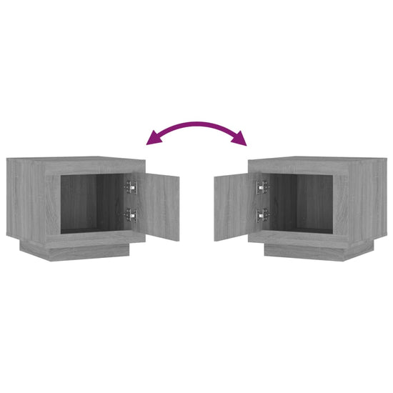 Salontafel 51x50x45 cm bewerkt hout grijs sonoma eikenkleurig MeubelReus