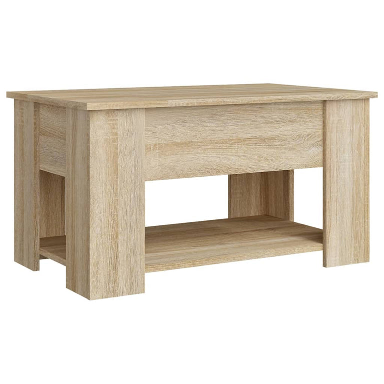 Salontafel 79x49x41 cm bewerkt hout sonoma eikenkleurig MeubelReus