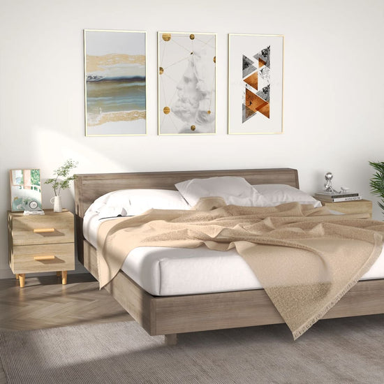 Nachtkastjes 2 st 40x35x47,5 cm sonoma eikenkleurig MeubelReus
