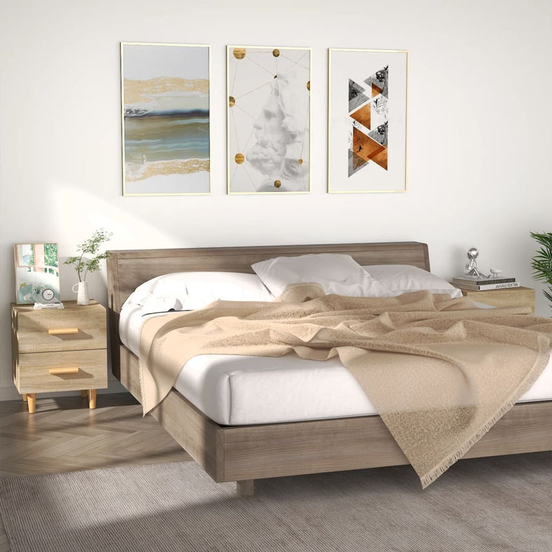 Nachtkastjes 2 st 40x35x47,5 cm sonoma eikenkleurig MeubelReus