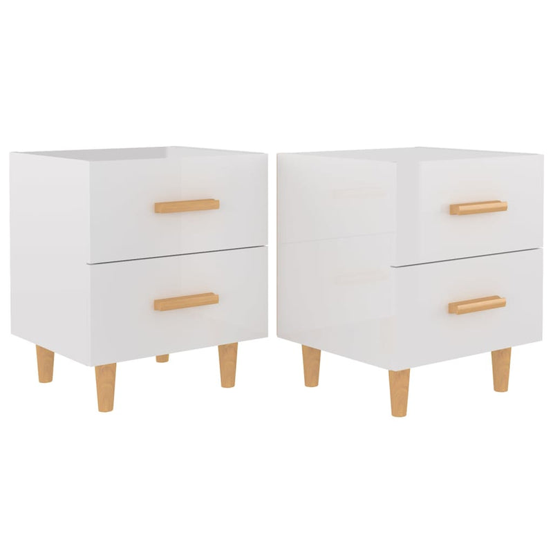 Nachtkastjes 2 st 40x35x47,5 cm hoogglans wit MeubelReus