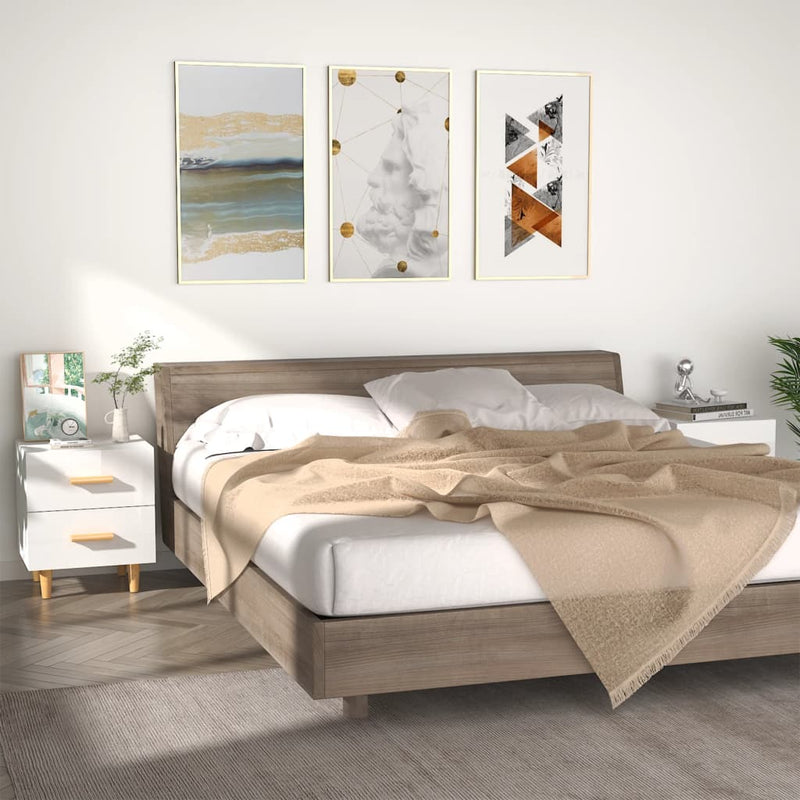 Nachtkastjes 2 st 40x35x47,5 cm hoogglans wit MeubelReus