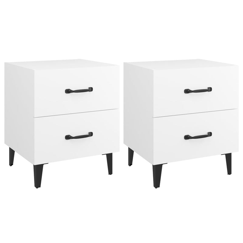 Nachtkastjes 2 st 40x35x47,5 cm wit MeubelReus