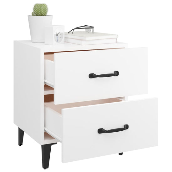 Nachtkastjes 2 st 40x35x47,5 cm wit MeubelReus
