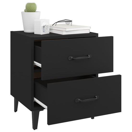Nachtkastjes 2 st 40x35x47,5 cm zwart MeubelReus