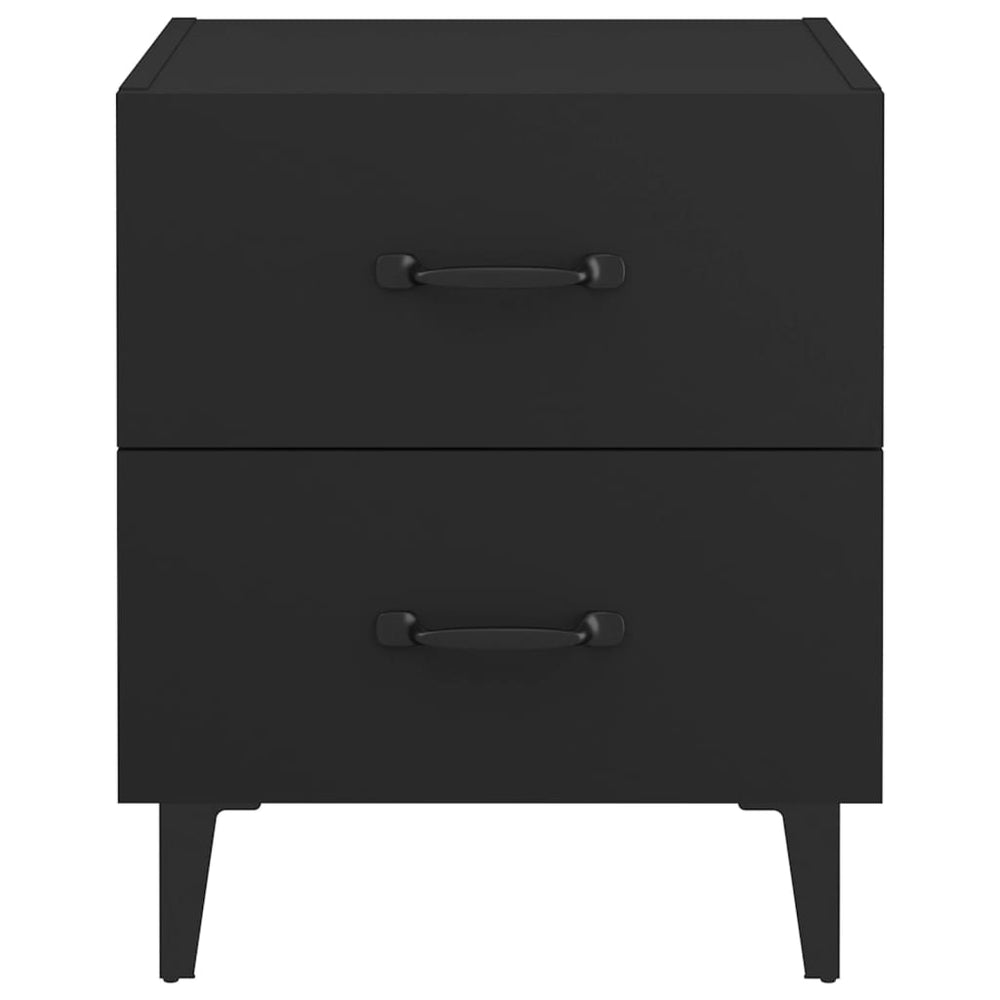 Nachtkastjes 2 st 40x35x47,5 cm zwart MeubelReus